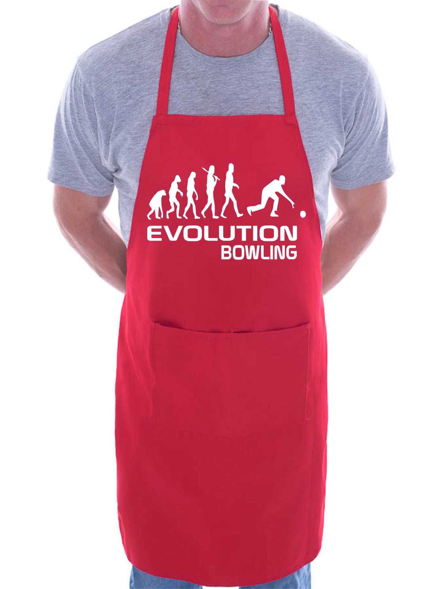 Evolution Of Crown Green Bowling BBQ Funny Apron