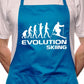 Evolution Of Skiing Skier BBQ Funny Apron