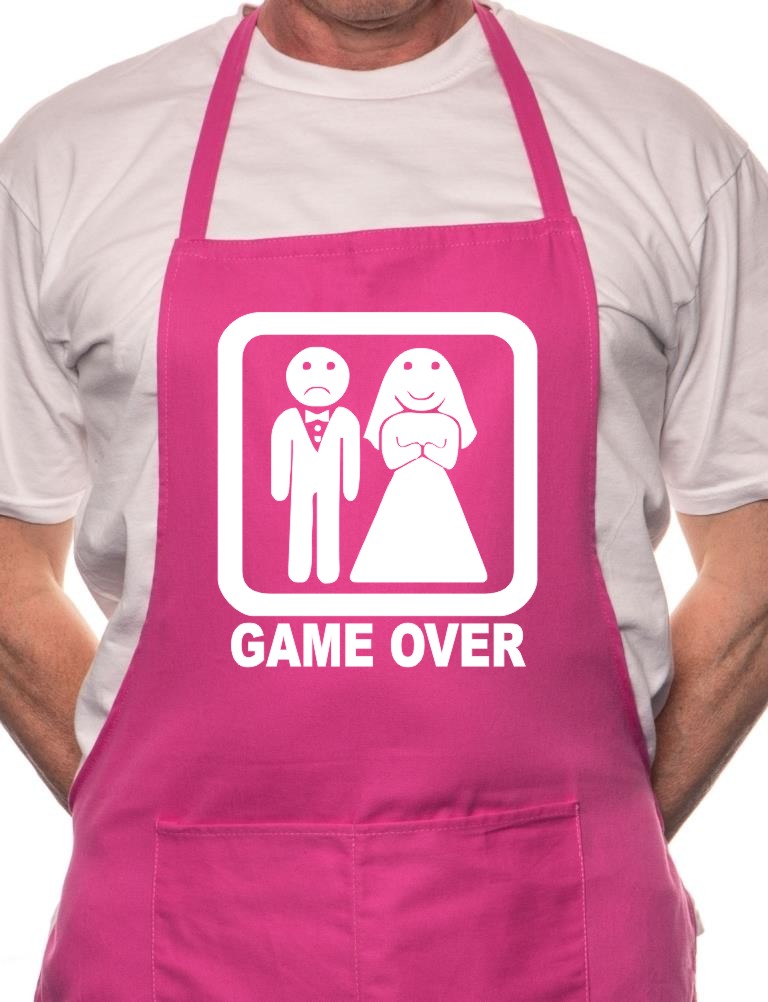 Game Over Stag Do Night BBQ Funny Apron