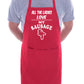 BBQ Apron Ladies Love My Sausage Funny Slogan Birthday Fathers Day Gift