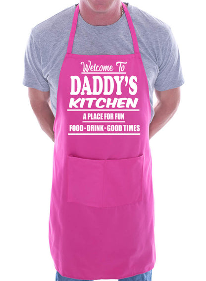 Welcome To Daddy's Kitchen Apron Gift Funny Gag Gift BBQ Apron