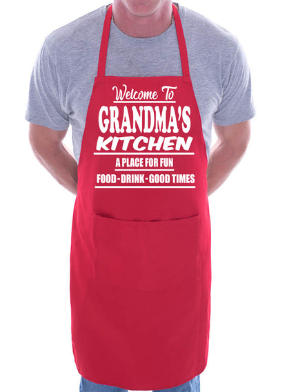 Welcome To Grandma's BBQ Barbeque Gift Funny Novelty Gag Gift Cooking BBQ Apron