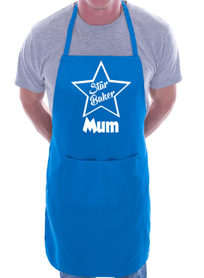 Mum Is Star Baker Funny Birthday Gift Chef Novelty BBQ Cooking Apron