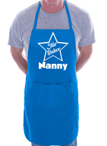 Nanny Is Star Baker Funny Chef Birthday Gift Novelty Baking Cooking BBQ Apron