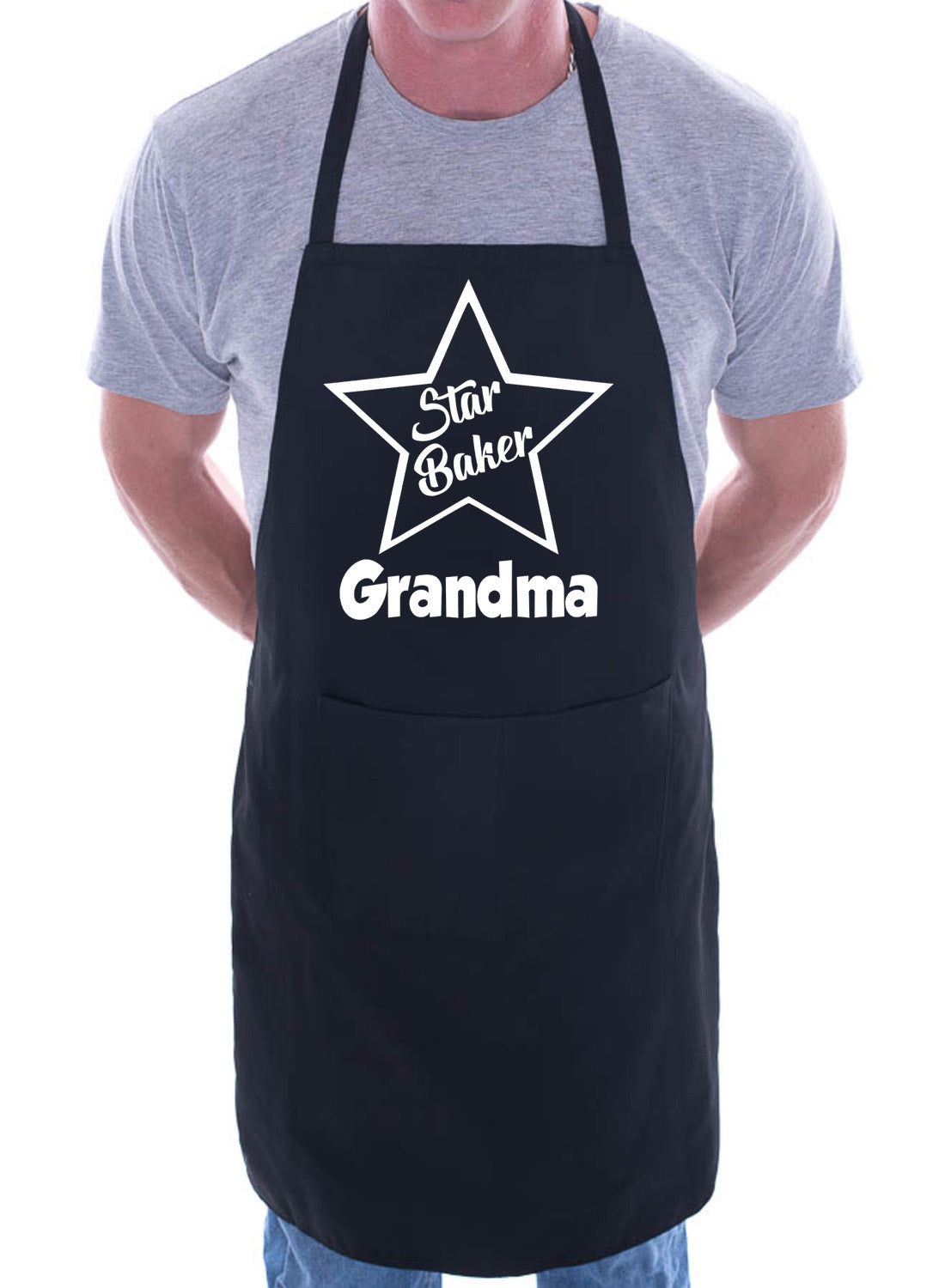Grandma Is Star Baker Funny Chef Birthday Gift Novelty Baking Cooking BBQ Apron