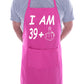 I am 40 Birthday Novelty Baking Cooking BBQ Apron 40th Birthday