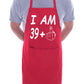 I am 40 Birthday Novelty Baking Cooking BBQ Apron 40th Birthday
