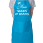 By Adult Mum Queen of Baking Novelty Cooking Bakers Ladies Apron Mothers Day