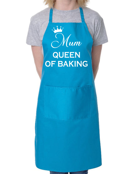By Adult Mum Queen of Baking Novelty Cooking Bakers Ladies Apron Mothers Day