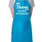 Nanny Queen of Baking Novelty Bakers Ladies Apron Mothers Day