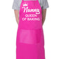 Nanny Queen of Baking Novelty Bakers Ladies Apron Mothers Day