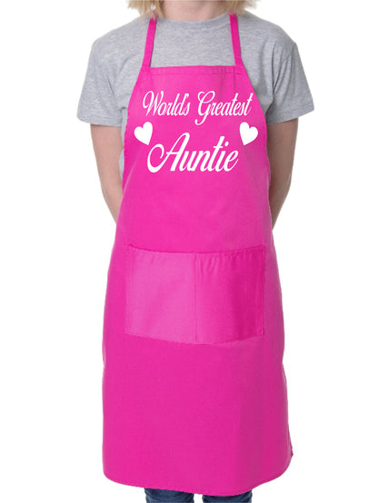 Worlds Greatest Auntie Mother's Day Bakers Ladies Apron