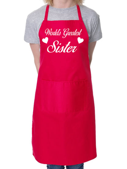 Worlds Greatest Sister Mother's Day Cooking Bakers Ladies Apron