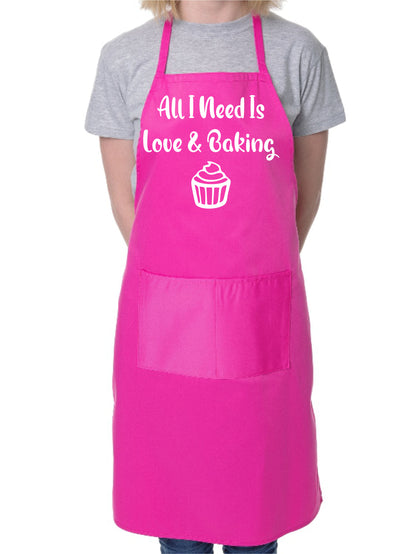 All I Need Love & Baking Mother's Day Cooking Bakers Ladies Apron