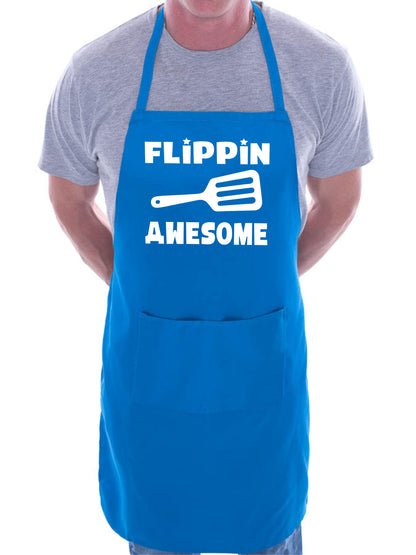 Flippin Awesome Funny Apron with 2 Pockets Novelty Baking Cooking BBQ