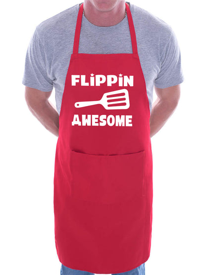 Flippin Awesome Funny Apron with 2 Pockets Novelty Baking Cooking BBQ