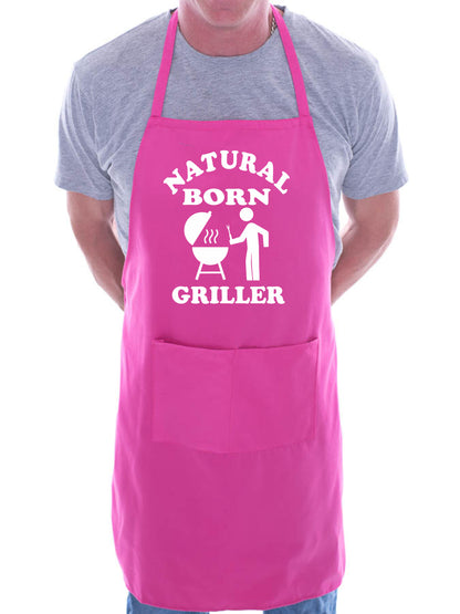 Natural Born Griller Funny Apron s Baking BBQ