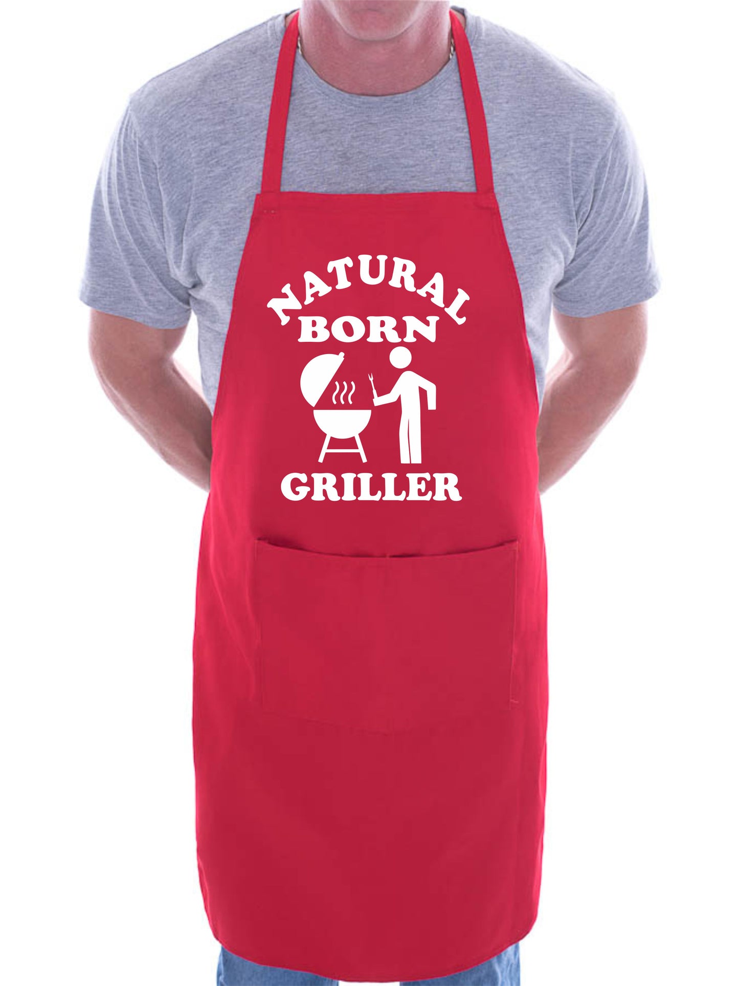 Natural Born Griller Funny Apron s Baking BBQ