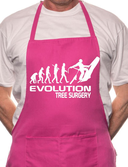 Evolution Of Tree Surgeon BBQ Funny Apron