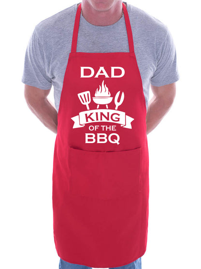 Dad is King Of BBQ Funny Apron Baking BBQ