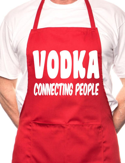 Adult Vodka Connecting Drinks BBQ Cooking Funny Novelty Apron