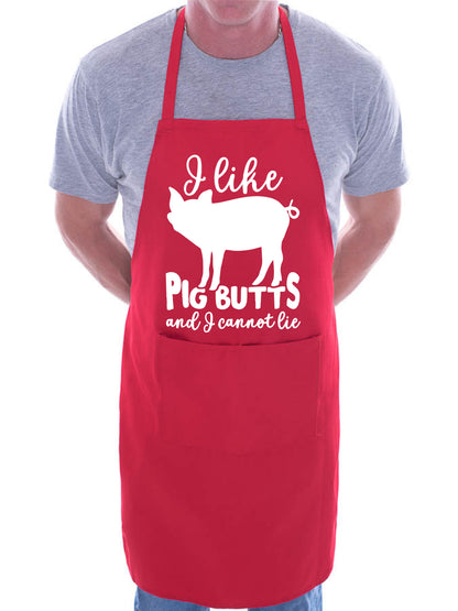 I Like Pig Butt's Funny Novelty Apron BBQ Baking Cooking