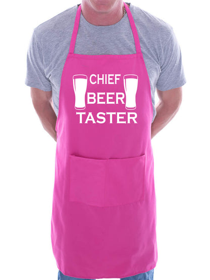 Chief Beer Taster Slogan Funny BBQ Baking Apron