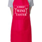 Chief Wine Taster Apron Novelty Slogan BBQ Baking Cooking