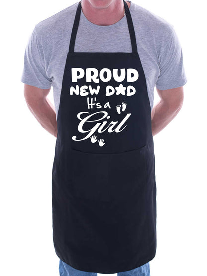 Proud New Dad It’s a Girl New Baby Apron Novelty Baking BBQ Cooking