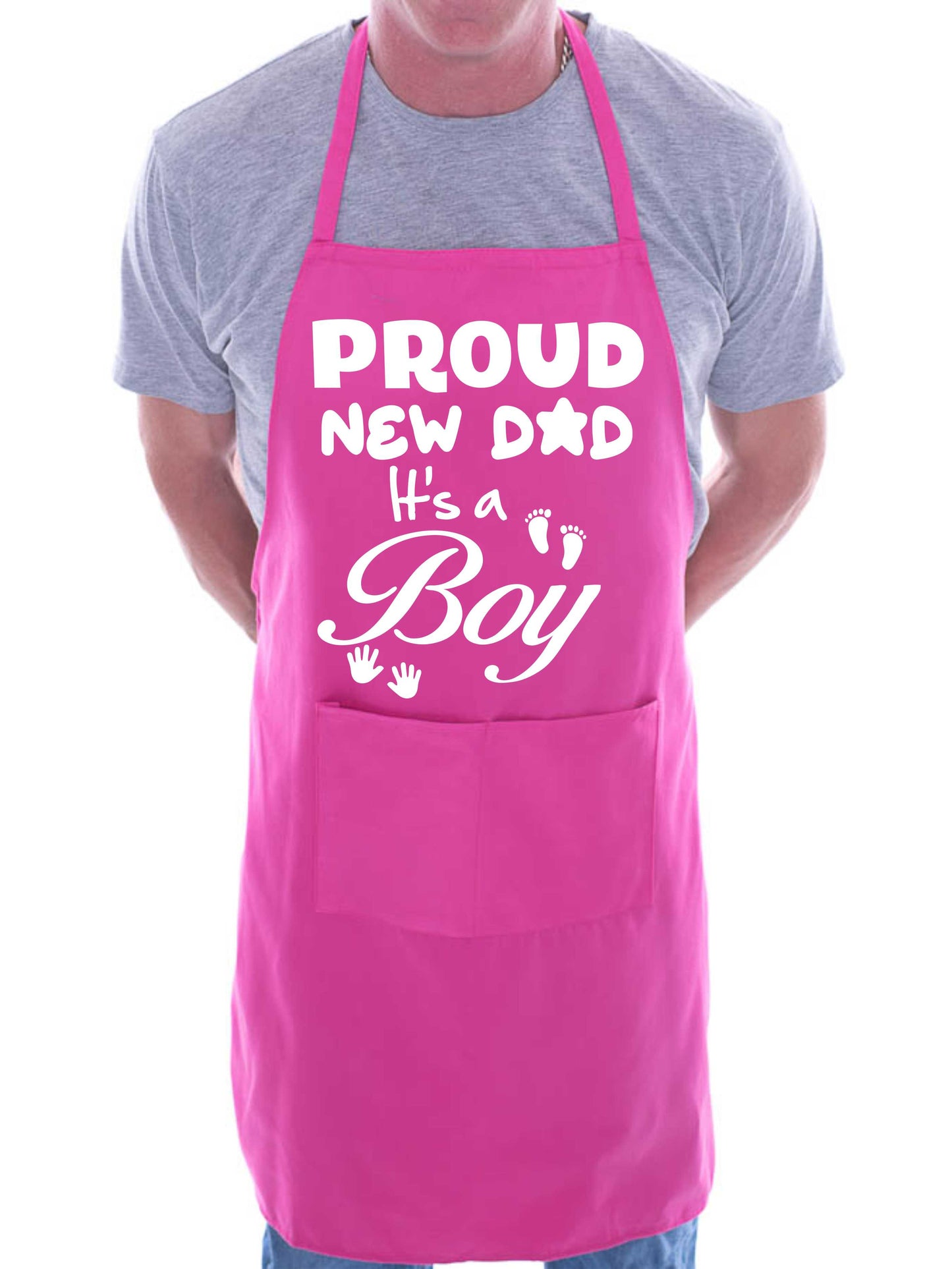 Proud New Dad It’s a Boy New Baby Apron Novelty Baking BBQ Cooking