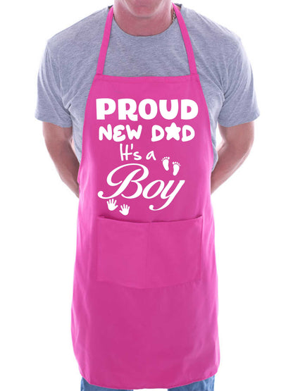 Proud New Dad It’s a Boy New Baby Apron Novelty Baking BBQ Cooking
