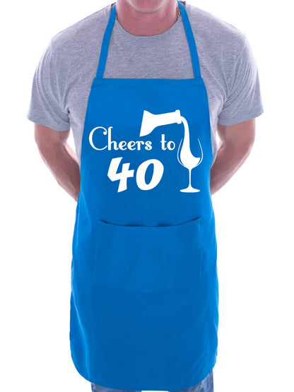 40th Birthday Apron Cheers to 40 Apron Novelty Baking BBQ Cooking Gift