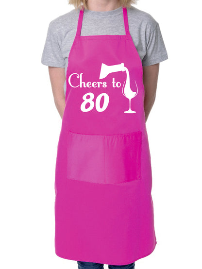 80th Birthday Apron Cheers to 80 Apron Baking BBQ Gift
