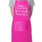 Crafting Is My Therapy Funny Crafting Knitting Apron Novelty Baking Cooking