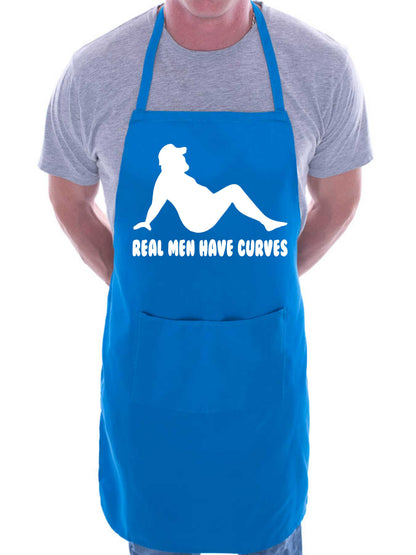 Real Men Have Curves Funny Slogan Unisex BBQ Cooking Apron