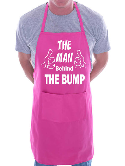 The Man Behind The Bump New Dad BBQ Apron Baking Crafting Cooking Apron