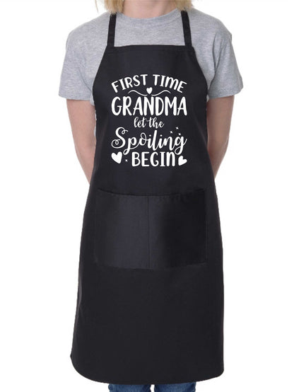 First Time Grandma Nan Funny Apron Baking Cooking Apron