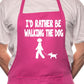 I'd Rather Be Walking Dog BBQ Cooking Apron