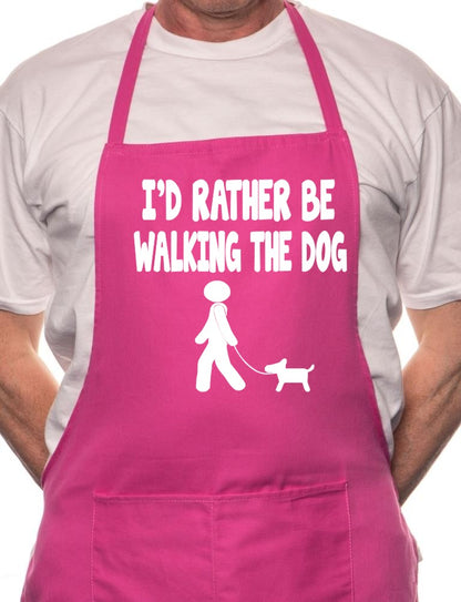 I'd Rather Be Walking Dog BBQ Cooking Apron