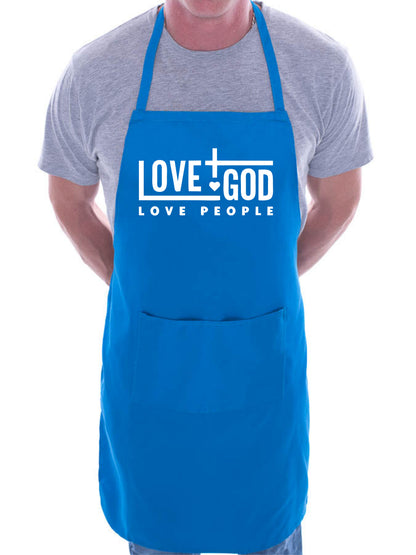 Love God Love People Church Christian Funny Apron Baking Cooking Apron