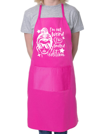 I'm Not Weird I'm Limited Edition Apron Funny Birthday Gift Cooking Baking BBQ