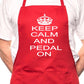 Adult Keep Calm And Pedal Biking BBQ Cooking Funny Novelty Apron