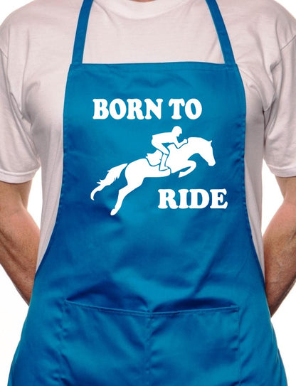 Born To Ride Horse Riding BBQ Cooking Apron