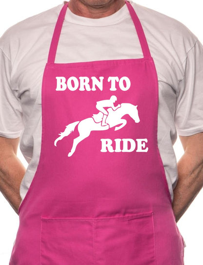 Born To Ride Horse Riding BBQ Cooking Apron