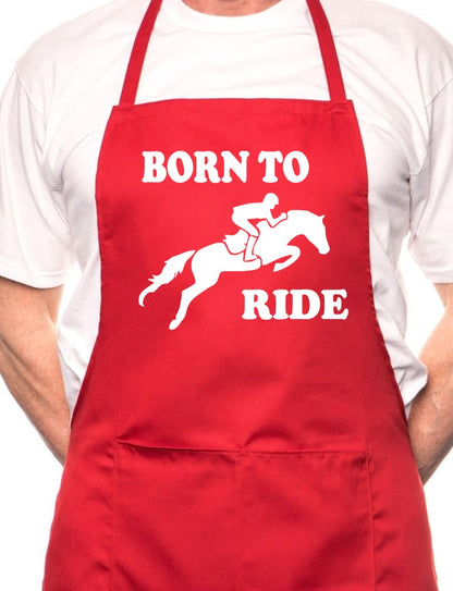 Born To Ride Horse Riding BBQ Cooking Apron