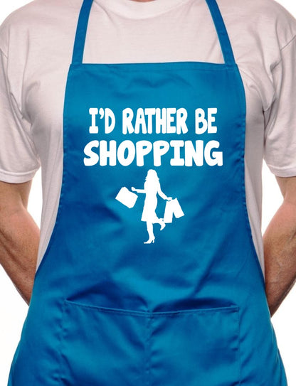 I'd Rather Be Shopping BBQ Cooking Apron