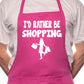 I'd Rather Be Shopping BBQ Cooking Apron