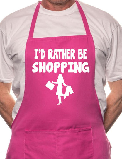 I'd Rather Be Shopping BBQ Cooking Apron