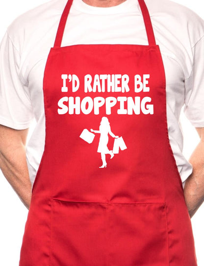 I'd Rather Be Shopping BBQ Cooking Apron