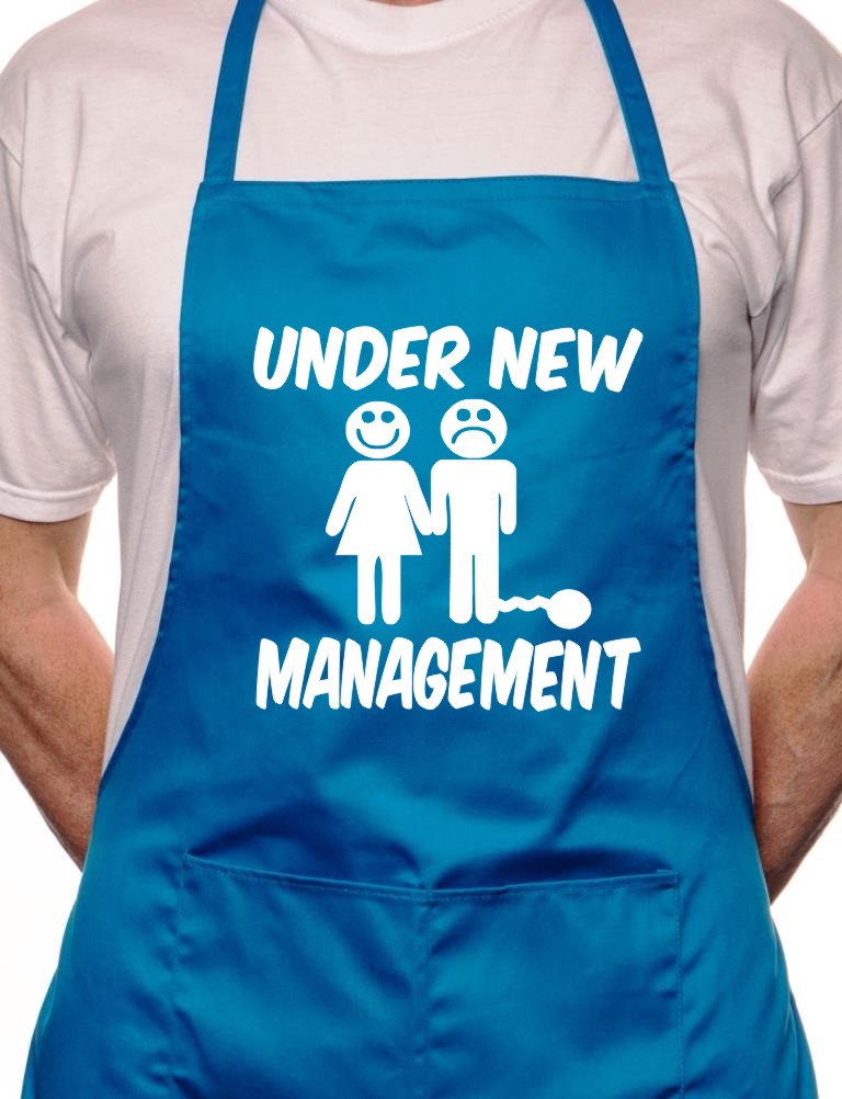 Adult Under New Management Stag BBQ Cooking Funny Novelty Apron
